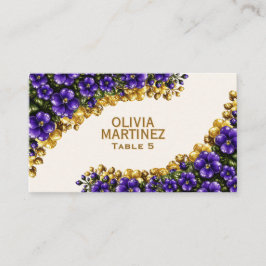 Lugar Cartão de Assento de Casamento Violeta Azul de Ill
