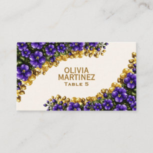 Lugar Cartão de Assento de Casamento Violeta Azul de Ill