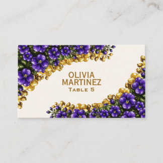 Lugar Cartão de Assento de Casamento Violeta Azul de Ill