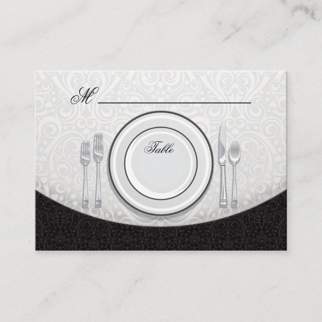 Lugar Cartão de Assento de Mesa Formal (Frente)