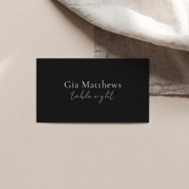 Lugar Cartão de Casamento Moderno Minimalista a Preto