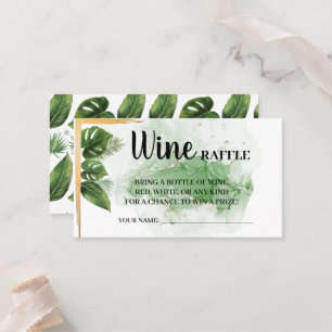Lugar Cartão de Chá de panela de Bilhete de Vinho Tropic