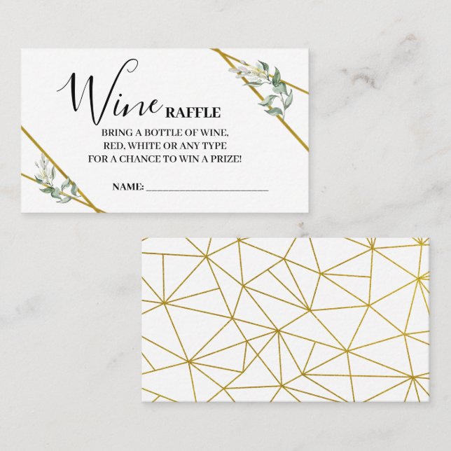 Lugar Cartão de Chá Dourado Verde (Frente/Verso)