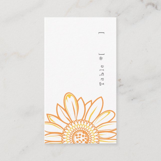 Lugar Cartão de Escolta de Girassol (Frente)