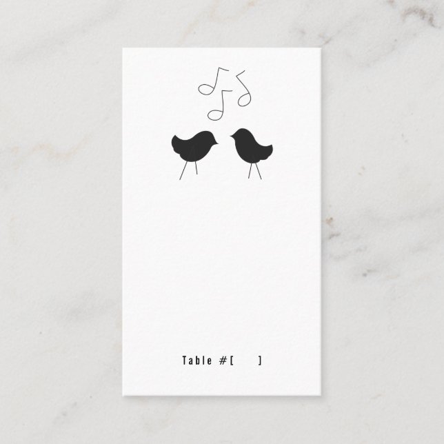 Lugar Cartão de Escolta de Pássaros de Amor (Frente)