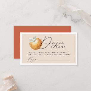 Lugar Cartão de Fralda Elegante Raffle Citrus Orange