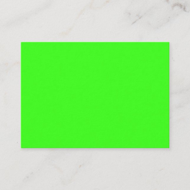 Lugar Cartão de Identificação de Assento Verde Neon – Pe (Frente)