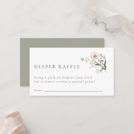 Lugar Cartão de Invólucro Raffle para Fralda de Flor Sel
