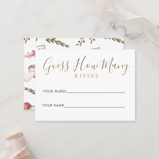 Lugar Cartão de Jogo de Chá de Cogumelo de Aquarela (Frente/Verso In Situ)