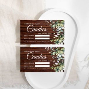 Lugar Cartão de Jogo de Chuveiro de Babá Floral Verde Qu