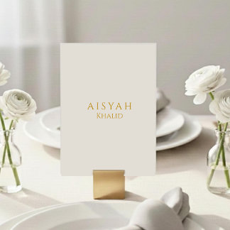 Lugar Cartão de Local de Casamento Islâmico em Script Do