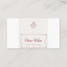 Cartão de Local de Casamento Querubim Vermelho – M