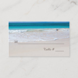 Lugar Cartão de Local de Recepção de Casamento de Praia 