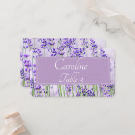 Lugar Cartão de Local Padrão de Casamento de lavanda Fie