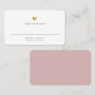 Lugar Cartão de Mesa de Casamento Dourado Elegante Moder