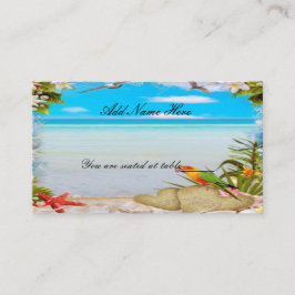 Lugar Cartão de Mesa de Casamento Floral de Praia Tropic