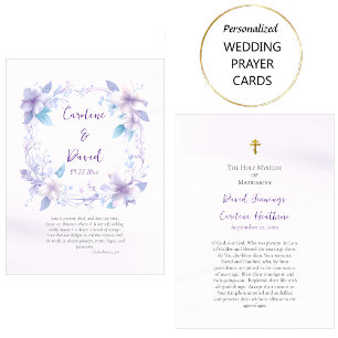Lugar Cartão de Oração de Casamento Ortodoxo com Flores