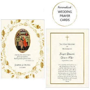 Lugar Cartão de Oração de Casamento Ortodoxo Joachim e A