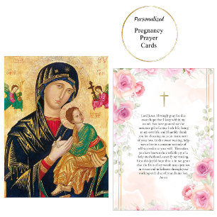 Lugar Cartão de Oração de Gravidez do Menino Cristo Theo
