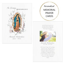Cartão de Oração Fúnebre com Foto Nossa Senhora de
