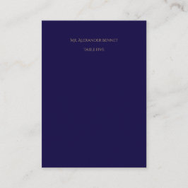 Lugar Cartão de Posicionamento Elegante Azul-Marinho
