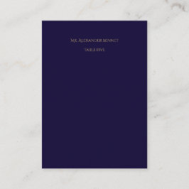 Lugar Cartão de Posicionamento Elegante Azul-Marinho