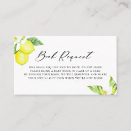Lugar Cartão de Solicitação de Livro de Bebê para Limão 
