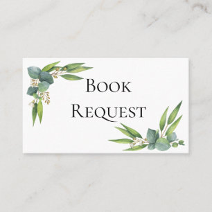Lugar Cartão de Solicitação de Livro Verde Eucalyptus