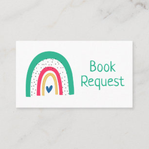 Lugar Cartão de Solicitação Ilustrado do Livro Arco-Íris