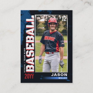 Lugar Cartão de Troca de Beisebol Personalizado, Vermelh
