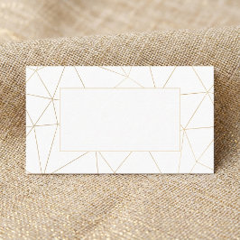 Lugar Cartão de visita de quadro de ouro geométrico