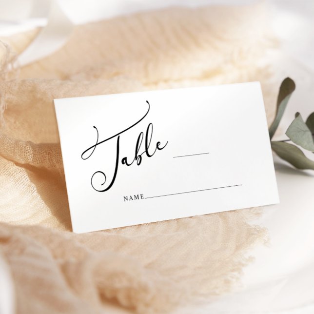 Lugar Cartão Escort de Casamento Simples de Script Moder (Criador carregado)