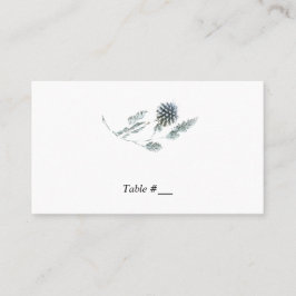 Lugar Cartão Escort de Elemento Botânico Floral Azul/