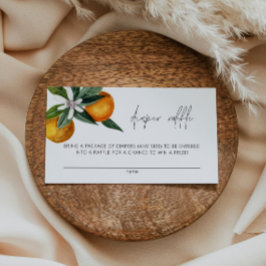 Lugar Cartão Raffle de Fralda de Chá de fraldas Citrus