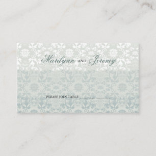 Lugar Damask Swirls Lace Dream Cartão de Local Personali