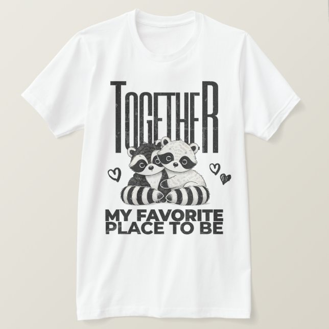 Lugar Favorito Bonito Para Ser Namorados Camisa (Frente do Design)
