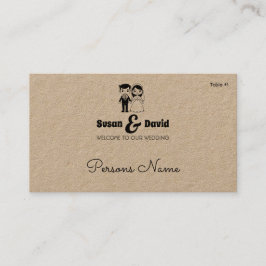 Lugar Noiva e Cartão de Casamento Plana de Noite