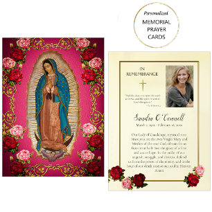 Lugar Nossa Senhora de Guadalupe Cartão de Oração Funera