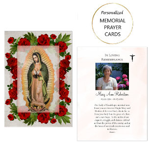 Lugar Nossa Senhora de Guadalupe Cartão de Oração Memori