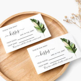 Lugar Palm Leaf Tropic Quantos Kisses Cartão de Jogo de