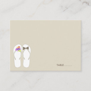 Lugar Sr & Sra Flip Flops Cartão de Local de Casamento n