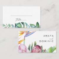 Tropical Floral Colorida | Cartão de Casamento