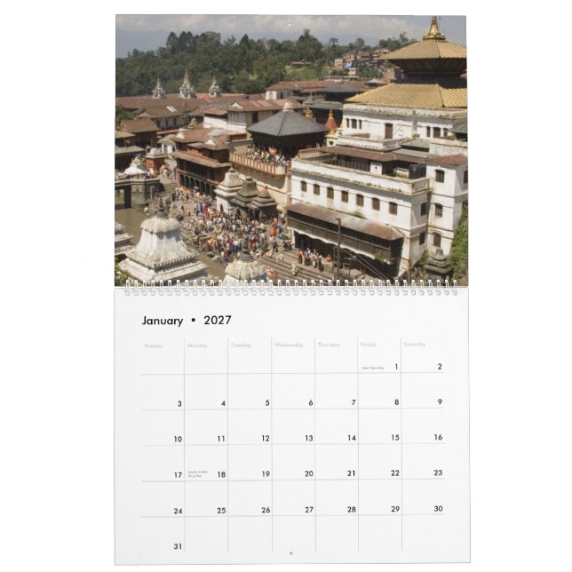 Lugares impressionantes do calendário de mundo (Jan 2027)