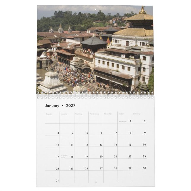 Lugares impressionantes do calendário de mundo (Jan 2027)