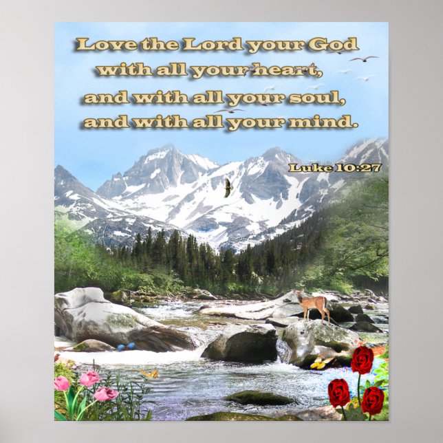 Luke 10:27 poster (Frente)