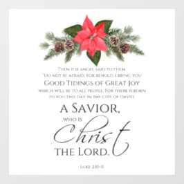 Luke 2:10-11 Bons Tidings Poinsettia Natal
