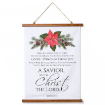 Luke 2:10-11 Bons Tidings Poinsettia Natal
