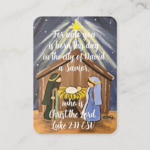 Luke 2:11 Cartões de visitas de Escritura de Nativ