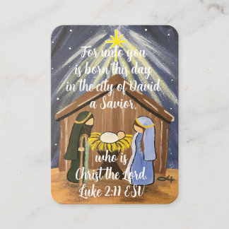 Luke 2:11 Cartões de visitas de Escritura de Nativ