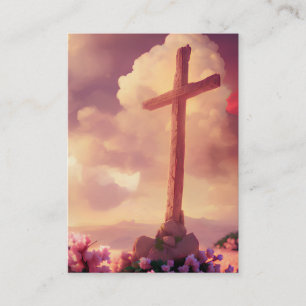 Luke 9:23-24 Cartões KJV - Cruz Velha e Limpa